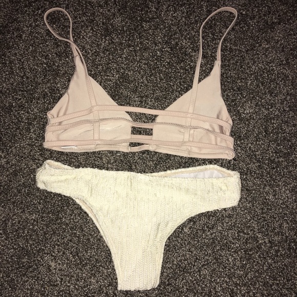 Beige and off white bikini - Picture 2 of 2